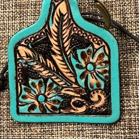 Myra Bag “Twlight’s First Bloom”  Tooled Leather  Key Chain  S-9814 NWT - Picture 7 of 12
